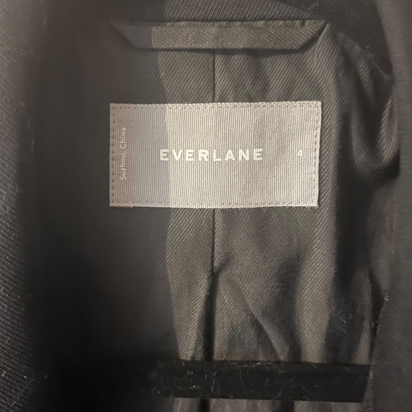 Everlane Oversized Wool Blazer, Black Size 4 - Picture 3 of 5